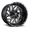 Set 4 Fuel UTV D581 Triton 20x7 4x156 Gloss Black Milled Wheels 20" 13mm Rims