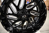 Set 4 Fuel D581 Triton 26x12 8x180 Gloss Black Milled Wheels 26" -44mm Rims