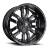 Set 4 Fuel D596 Sledge 20x10 8x6.5 Matte Black Gloss Black Wheels 20" -18mm
