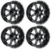 Set 4 Fuel D610 Maverick 20x10 8x180 Gloss Black Milled Wheels 20" -18mm