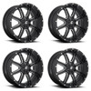 Set 4 Fuel D610 Maverick 22x12 6x135 6x5.5 Black Milled Wheels 22" -45mm Set 4 Fuel D610 Maverick 22x12 6x135 6x5.5 Black Milled Wheels 22" -45mm