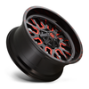 Fuel  D612 Stroke 18x9 6x135 6x5.5 Gloss Black Red Tinted Clear Wheel 18" -12mm