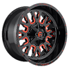 Set 4 Fuel  D612 Stroke 20x10 5x4.5 5x5 Black Red Tinted Clear Wheels 20" -18mm