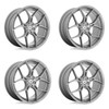 Set 4 Asanti Black ABL-37 Monarch 20x9 5x4.5 Titanium Brushed Wheels 20" 38mm
