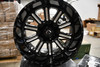 Set 4 Fuel D620 Hardline 17x9 6x135 6x5.5 Black Milled Wheels 17" -12mm