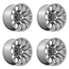 Set 4 22" Fuel D806 Flame 22x10 6x5.5 -18mm Platinum Wheels Lifted Truck Rims