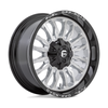 Set 4 20" Fuel D798 Arc 20x10 8x6.5 Silver Brushed Face Milled Black -18mm Rims