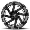 20" XF Off-Road XF-205 Gloss Black & Milled Wheel 20x10 5x5.5 5x150 -24mm Rim