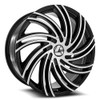 Set 4 20" Azara AZA-514 Gloss Black & Machined Wheels 20x8.5 5x4.5 5x120 35mm