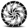 20" Azara AZA-518 Gloss Black & Machined Wheel 20x8.5 5x110 5x4.5 35mm Rim
