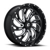 Set 4 Fuel UTV D641 Kompressor 20x7 4x137 Gloss Black Milled Wheels 20" 13mm