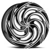 28" Azara AZA-519 Gloss Black & Machined Wheel 28x9.5 5x115 5x120 32mm Rim