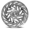 Set 4 22" Azara AZA-520 Nano Chrome Wheels 22x9.5 5x115 5x120 15mm Rims