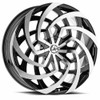 22" Azara AZA-521 Gloss Black & Machined Wheel 22x9.5 6x135 6x5.5 25mm Rim