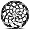 22" Azara AZA-521 Gloss Black & Machined Wheel 22x9.5 6x135 6x5.5 25mm Rim