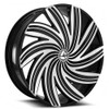 20" Azara AZA-502 Gloss Black & Machined Wheel 20x8.5 5x110 5x4.5 35mm Rim
