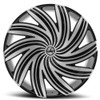 20" Azara AZA-502 Gloss Black & Machined Wheel 20x8.5 5x110 5x4.5 35mm Rim