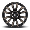 Set 4 20" Fuel D674 Blitz 20x10 6x5.5 Matte Black Double Tint Wheels -18mm Rims