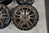 Set 4 Fuel D681 Rebel 20x10 6x135 Bronze Black Bead Ring Lifted Wheels 20" -18mm