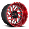 Fuel 1PC D691 Triton 22x10 5x4.5 5x5.0 Candy Red Milled Wheel 22" -18mm Rim