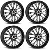 Set 4 18" Cavallo CLV-33 Gloss Black Machined Wheels 18x8 4x100 4x4.5 35mm Rims