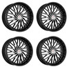 Set 4 22" Cavallo CLV-43 Gloss Black & Machined Wheels 22x9.5 6x135 6x5.5 25mm