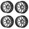 Set 4 22" Cavallo CLV-44 Gloss Black Machined Wheels 22x8.5 5x112 5x4.5 38mm Rim