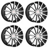 Set 4 22" Cavallo CLV-52 Gloss Black Machined Wheels 22x8.5 5x112 5x4.5 38mm