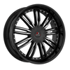 22" Cavallo CLV-54 Gloss Black & Machined Wheel 22x8.5 5x4.5 5x120 38mm Rim