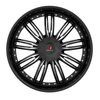 22" Cavallo CLV-54 Gloss Black & Machined Wheel 22x8.5 5x4.5 5x120 38mm Rim