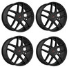Set 4 22" Cavallo CLV-55 Gloss Black Wheels 22x9.5 6x135 6x5.5 25mm Truck Rims
