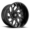 Set 4 Fuel UTV D741 Runner 22x7 4x156 Gloss Black Milled Wheels 22" 0mm Rims