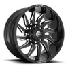 Set 4 Fuel D744 Saber 20x10 6x5.5 Gloss Black Milled Wheels 20" -18mm Rims