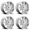 Set 4 Fuel D746 Lockdown 20x9 5x5.5 Chrome Wheels 20" 1mm Rims