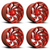 Set 4 Fuel D754 Reaction 24x12 8x170 Candy Red Milled Wheels 24" -44mm Rims Set 4 Fuel D754 Reaction 24x12 8x170 Candy Red Milled Wheels 24" -44mm Rims