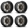 Set 4 22" Fuel D762 Clash 22x12 8x180 Matte Black Double Tint Wheels -44mm Rims