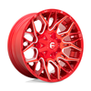 Set 4 Fuel D771 Twitch 20x10 8x180 Candy Red Milled Wheels 20" -18mm Rims
