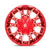 Set 4 Fuel D771 Twitch 22x12 8x6.5 Candy Red Milled Wheels 22" -44mm Rims