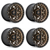 Set 4 Fuel UTV D785 Unit Utv 15x7 4x156 Bronze Matte Black Ring Wheels 15" 10mm