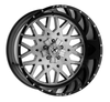 26" XFX Flow XFX-307 Brushed Milled With Black Lip Wheel 26x12 5x5/5x5.5 -44mm