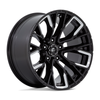 Set 4 Fuel D849 Rebar 22x12 5x5.5 Gloss Black Milled Wheels 22" -44mm Rims