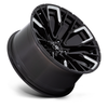 Set 4 Fuel D849 Rebar 22x12 5x5.5 Gloss Black Milled Wheels 22" -44mm Rims