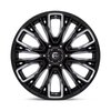 Set 4 Fuel D849 Rebar 22x12 6x5.5 Gloss Black Milled Wheels 22" -44mm Rims