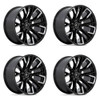 Set 4 Fuel D849 Rebar 20x10 5x5 Gloss Black Milled Wheels 20" -18mm Rims