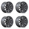 Set 4 Fuel D848 Rebar 22x12 6x5.5 Matte Gunmetal Wheels 22" -44mm Rims