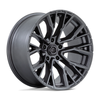 Set 4 Fuel D848 Rebar 22x12 5x5 Matte Gunmetal Wheels 22" -44mm Rims