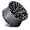 Set 4 Fuel D848 Rebar 22x12 5x5 Matte Gunmetal Wheels 22" -44mm Rims