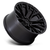 Set 4 Fuel D847 Rebar 22x12 5x5 Blackout Wheels 22" -44mm Rims