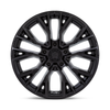 Set 4 Fuel D847 Rebar 22x12 5x5 Blackout Wheels 22" -44mm Rims