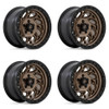 Set 4 Fuel D841 Runner OR 15x8 5x4.5 Bronze With Black Ring Wheels 15" -19mm